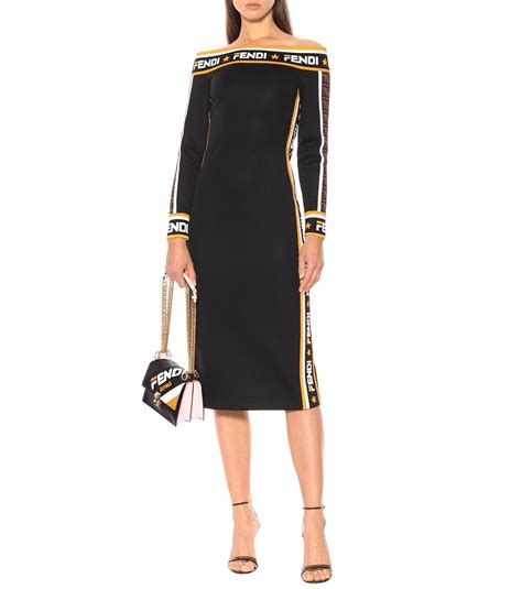 fendi mania jersey dress short sleeve|Fendi dresses for women.